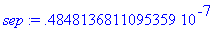 sep := .4848136811095359e-7