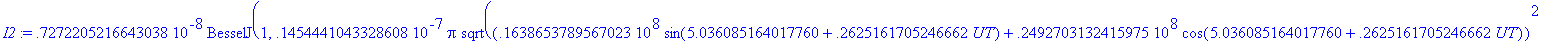 I2 := .7272205216643038e-8*BesselJ(1,.1454441043328...