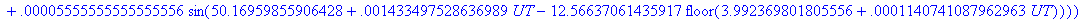 Xs := cos(23.74062694075778+.7167830164050647e-3*UT...